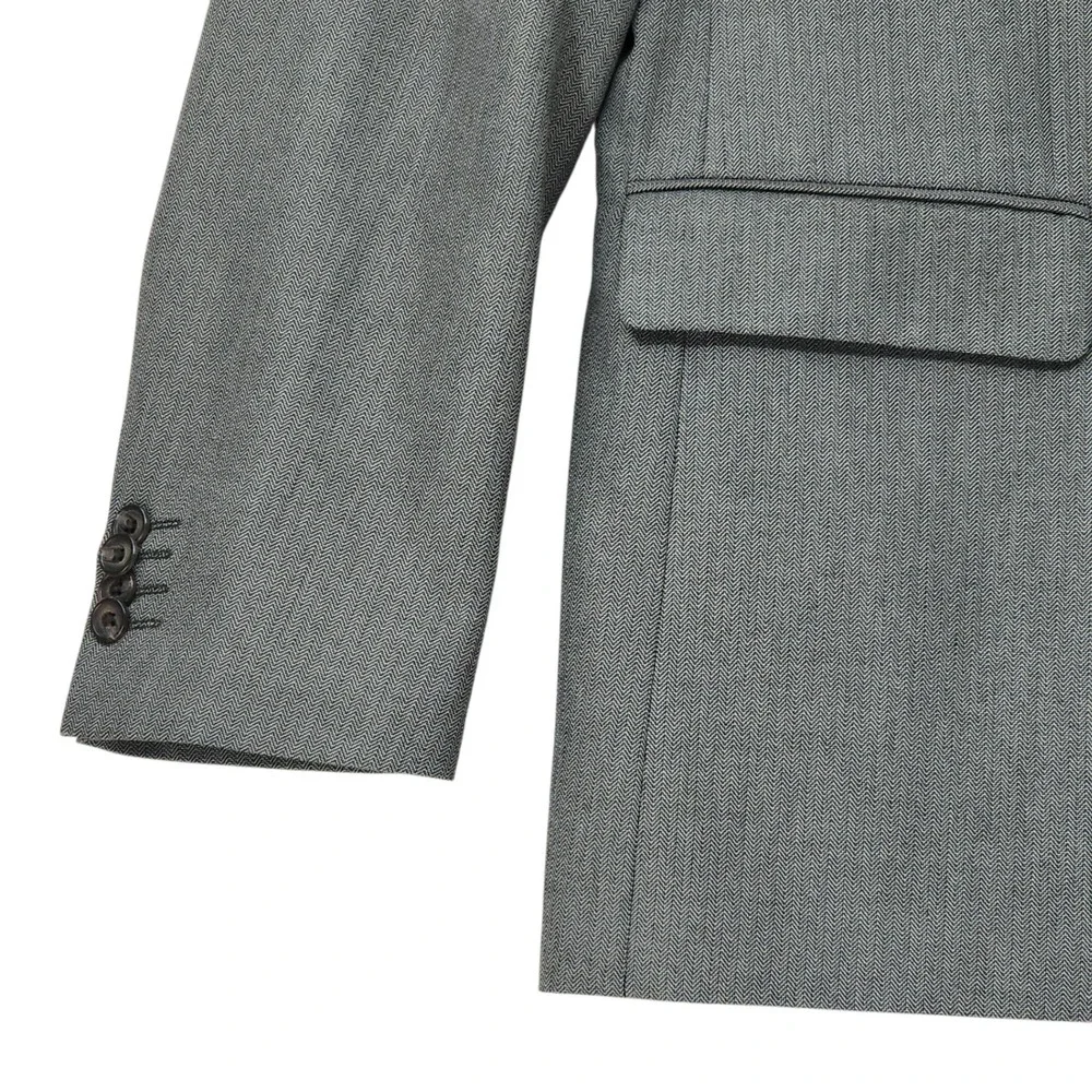 Banana Republic Blazer 42R Mens Gray Herringbone 3 Button Gardner Brown Jacket‎